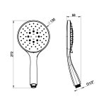 Gessi Incastri Słuchawka prysznicowa 3-stopniowy strumień Black Metal Brushed PVD 14378.707