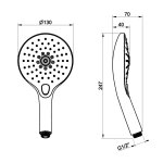 Gessi Incastri Słuchawka prysznicowa 3-stopniowy strumień Copper Brushed PVD 47351.708