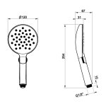 Gessi Incastri Słuchawka prysznicowa 2-stopniowy strumień Chrom 47350.031