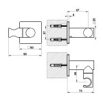 Gessi Incastri Uchwyt prysznicowy ścienny Finox Brushed Nickel 73060.149