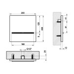 Gessi Incastri Wylewka kaskadowa ścienna Black Metal Brushed PVD 20295.707