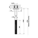 Gessi Incastri Wylewka umywalkowa sufitowa - element zewnętrzny Copper Brushed PVD 75099.708