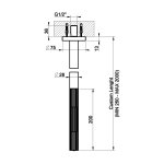 Gessi Incastri Wylewka umywalkowa sufitowa o dowolnej długości - element zewnętrzny Finox Brushed Nickel 75199.149