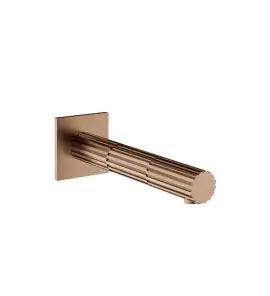 Gessi Incastri Wylewka wannowa montowana na ścianie - element zewnętrzny Copper Brushed PVD 75103.708