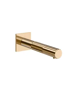 Gessi Incastri Wylewka wannowa montowana na ścianie - element zewnętrzny Warm Bronze PVD 75103.735