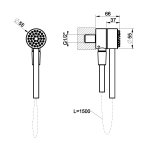 Gessi Incastri Zestaw natryskowy magnetyczny z przyłączem wodnym, słuchawka prysznicowa Copper Brushed PVD 63099.708