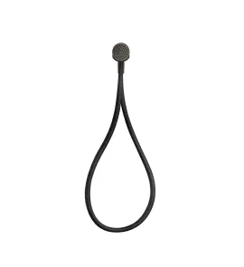 Gessi Incastri Zestaw natryskowy magnetyczny z przyłączem wodnym, słuchawka prysznicowa Black Metal Brushed PVD 63099.707