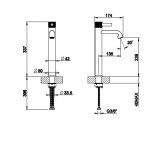 Gessi Inciso Bateria umywalkowa jednootworowa bez korka chrom 58004.031