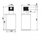 Gessi Inciso Dozownik do mydła Biały/Black Metal Brushed PVD 58537.707