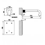 Gessi Inciso Bateria elektroniczna - element zewnętrzny Black Metal Brushed PVD 58105.707