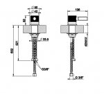 Gessi Inciso Mieszacz umywalkowy jednootworowa Black Metal Brushed PVD 58200.707