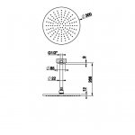 Gessi Inciso Shower Deszczownica z ramieniem sufitowym Ø 30 cm chrom 58252.031