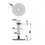 Gessi Inciso Shower Deszczownica z ramieniem sufitowym Ø 20 cm chrom 58152.031