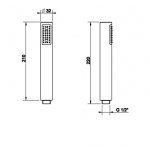 Gessi Inciso Shower Słuchawka prysznicowa Black Metal Brushed PVD 14372.707