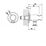 Gessi Inciso shower Uchwyt na słuchawkę chrom 58161.031