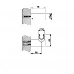 Gessi Inciso Shower Uchwyt na słuchawkę prysznicową Black Metal Brushed PVD 58160.707