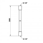 Gessi Inciso Shower Wąż Prysznicowy z nakrętką stożkową chrom 28746.031