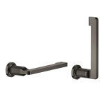 Gessi Inciso Uchwyt na papier toaletowy Black Metal Brushed PVD 58455.707