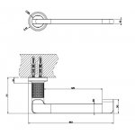Gessi Inciso Uchwyt na papier toaletowy Black Metal Brushed PVD 58455.707