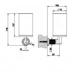 Gessi Inciso Kubek ścienny Czarny/Black Metal Brushed PVD 58508.707