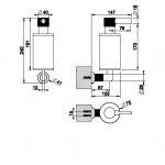Gessi Inciso Dozowniki na mydło ścienny Biały/Black Metal Brushed PVD 58513.707