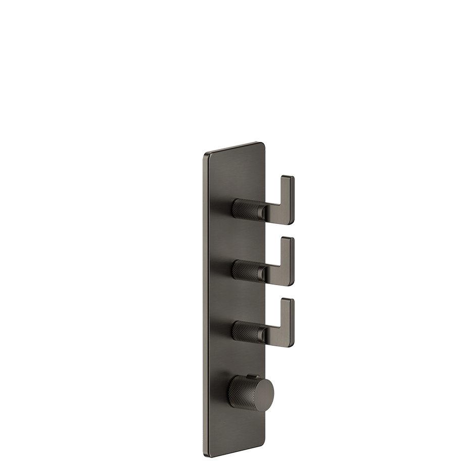Gessi Inciso Bateria natryskowa termostatyczna podtynkowa Black Metal Brushed PVD 58206.707