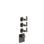 Gessi Inciso Bateria natryskowa termostatyczna podtynkowa Black Metal Brushed PVD 58216.707