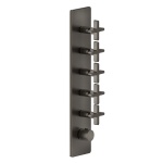 Gessi Inciso Bateria natryskowa termostatyczna podtynkowa Black Metal Brushed PVD 58230.707