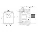 Gessi Inciso Zawór termostatyczny podtynkowy Black Metal Brushed PVD 58254.707