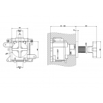 Gessi Inciso Zawór odcinający termostatyczny Black Metal Brushed PVD 58363.707