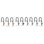 Gessi Inedito Bateria kuchenna z obrotową i wyciąganą wylewką Chrom 60429.031