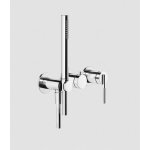 Gessi Ingranaggio Bateria prysznicowa ścienna z przełącznikiem 2-drożnym ze słuchawką i wężem część zewnętrzna chrom 63545.031