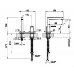 Gessi Ingranaggio Bateria umywalkowa 2-otworowa bez korka chrom 63515.031