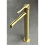      Gessi Ingranaggio Bateria umywalkowa z korkiem brushed brass pvd 63503.727