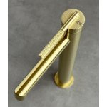      Gessi Ingranaggio Bateria umywalkowa z korkiem brushed brass pvd 63503.727