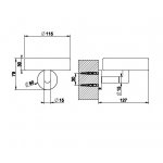 Gessi Ingranaggio Uchwyt ścienny z czarną mydelniczką chrom 63802.031