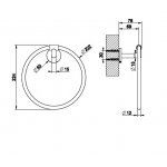 Gessi Ingranaggio Wieszak na ręcznik ścienny ⌀22,2 cm chrom 63909.031
