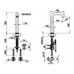 Gessi INTRECCIO Bateria umywalkowa elektroniczna jednootworowa element zewnętrzny steel brushed 54180.239