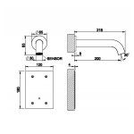 Gessi INTRECCIO Mieszacz ścienny elektroniczny element zewnętrzny steel brushed 54115.239