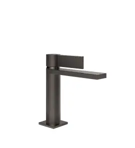 Gessi Inverso Diamantato Bateria umywalkowa bez korka Black Metal Brushed PVD 73602.707