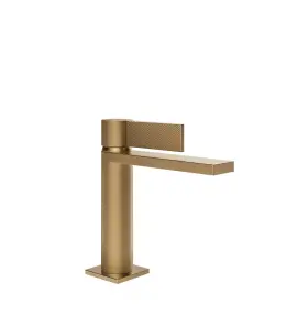 Gessi Inverso Diamantato Bateria umywalkowa z korkiem klik-klak Warm Bronze Brushed PVD 73651.726