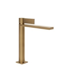 Gessi Inverso Diamantato Bateria umywalkowa średnia bez korka Warm Bronze Brushed PVD 73606.726