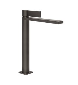 Gessi Inverso Diamantato Bateria umywalkowa wysoka z korkiem klik-klak Black Metal Brushed PVD 73653.707