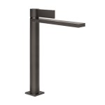 Gessi Inverso Diamantato Bateria umywalkowa wysoka z korkiem klik-klak Black Metal Brushed PVD 73653.707
