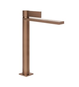 Gessi Inverso Diamantato Bateria umywalkowa wysoka bez korka Copper Brushed PVD 73604.708