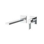 Gessi Inverso Diamantato Bateria umywalkowa podtynkowa z wylewką 198 mm - element zewnętrzny Chrom 73688.031