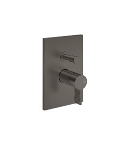 Gessi Inverso Diamantato Bateria wannowo-prysznicowa podtynkowa 2-drożna - element zewnętrzny Black Metal Brushed PVD 73679.707