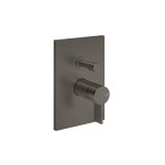 Gessi Inverso Diamantato Bateria wannowo-prysznicowa podtynkowa 2-drożna - element zewnętrzny Black Metal Brushed PVD 73679.707