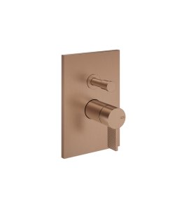 Gessi Inverso Diamantato Bateria wannowo-prysznicowa podtynkowa 2-drożna - element zewnętrzny Copper Brushed PVD 73679.708