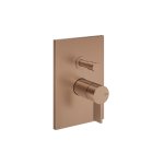 Gessi Inverso Diamantato Bateria wannowo-prysznicowa podtynkowa 2-drożna - element zewnętrzny Copper Brushed PVD 73679.708